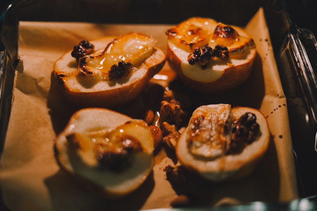 A close up of a tray of food on a table